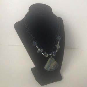 Blue statement necklace